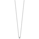 14k White Gold 1/4 carat Lab Grown Diamond VS/SI+ G+ Round Complete Four Prong 18 inch Solitaire Necklace